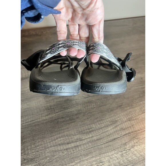 Chaco Classic Womens Size 9 Sport Sandals Gray With Purple  Outdoor Trail - Picture 6 of 7